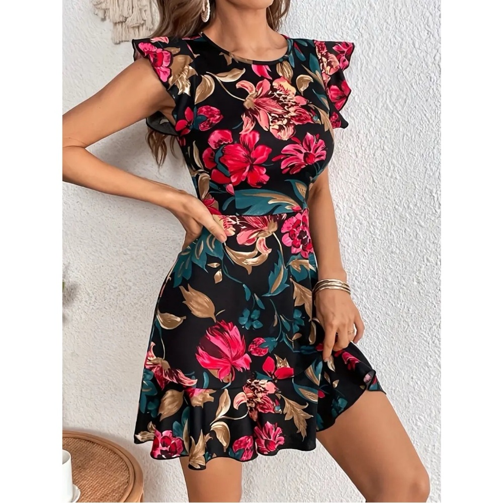 🆕 Floral Print Mini Dress